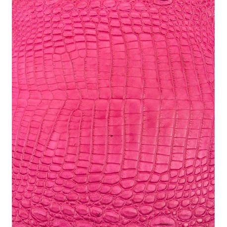 Skóra z brzucha krokodyla różowy 30cm